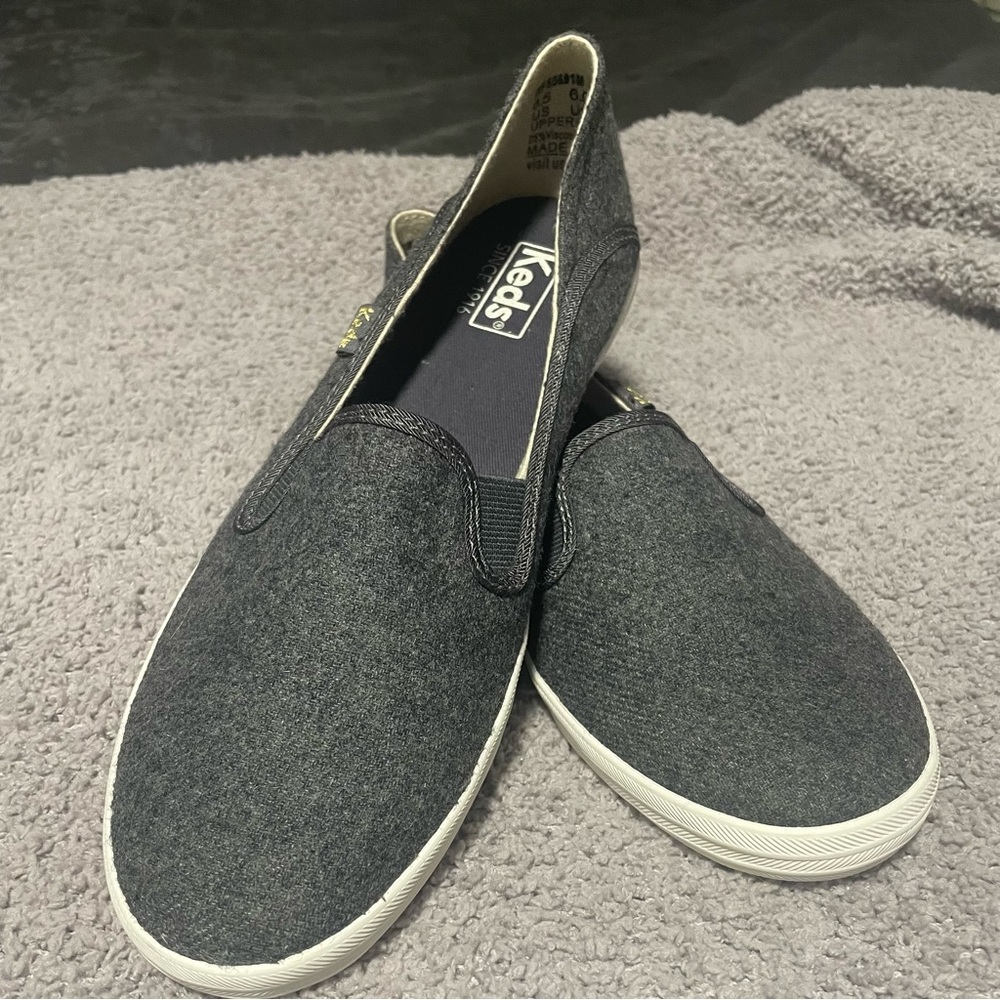 Keds Charcoal Gray Slip-On Shoes